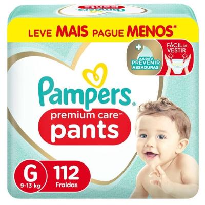 Fralda Pampers Pants Premium Care Jumbo G 112 Unidades