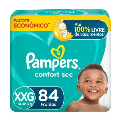 Fralda Pampers Confort Sec Max Xxg Com 84 Unidades