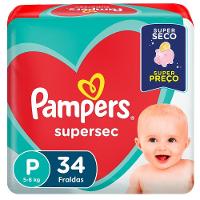 Fralda Pampers Supersec Pacotão P Com 34 Unidades - 1