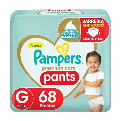Fralda Pampers Pants Premium Care G Com 68 Unidades