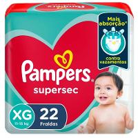 Fralda Pampers Supersec Pacotão Xg Com 22 Unidades - 1