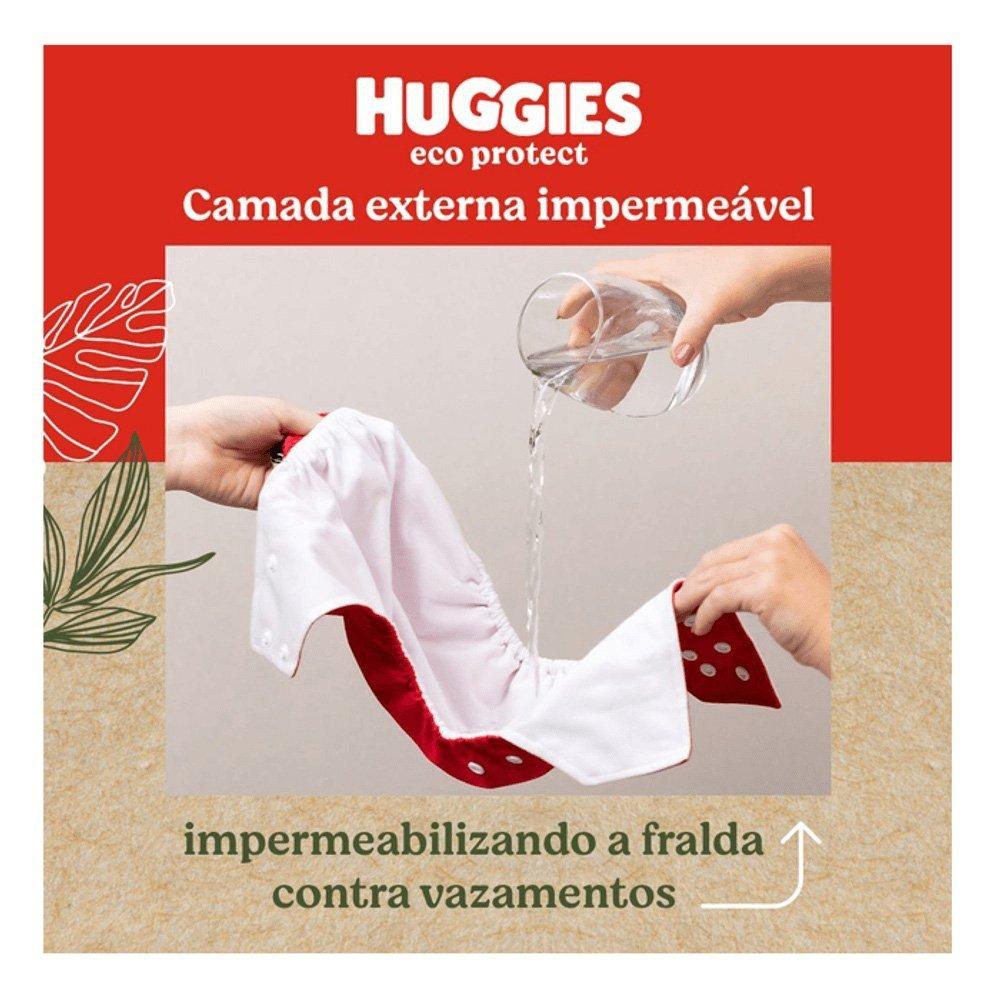 Kit Reutilizável 1 Fralda + 2 Absorventes Huggies Eco Protect Vermelho - 5