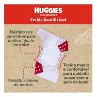 Kit Reutilizável 1 Fralda + 2 Absorventes Huggies Eco Protect Vermelho