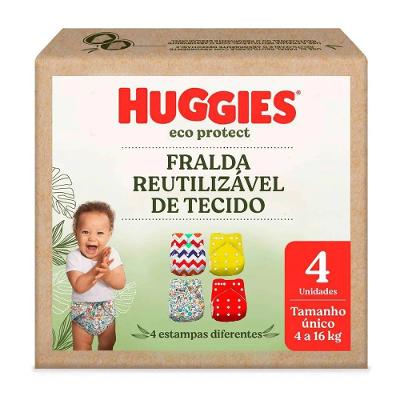 Fralda Reutilizável Huggies Eco Protect 4 Unidades