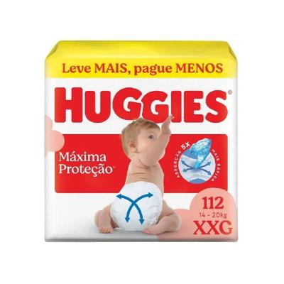 Fralda Huggies Máxima Proteção Giga Xxg Com 112 Unidades