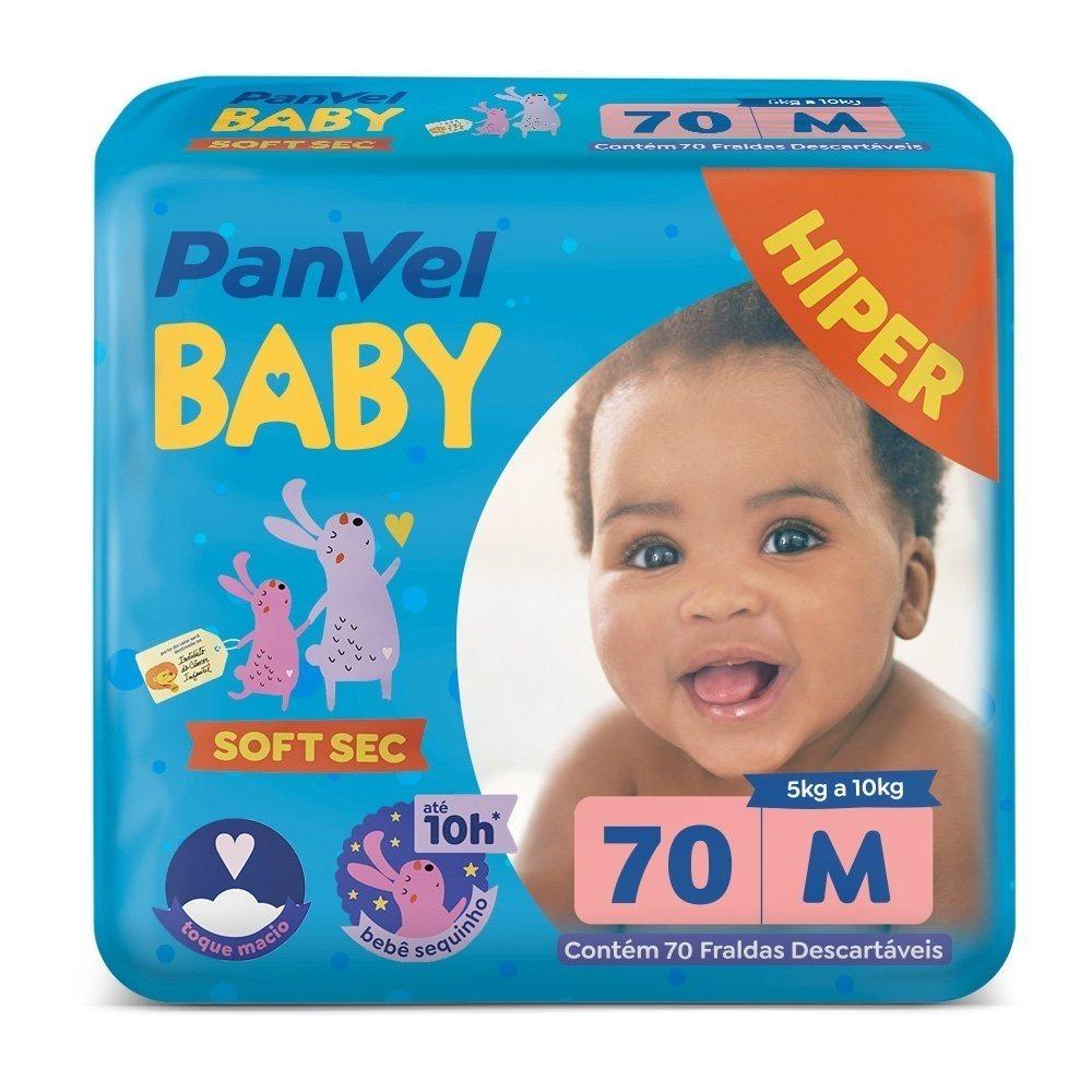 Fralda Panvel Baby Soft Sec M Com 70 Unidades - 1
