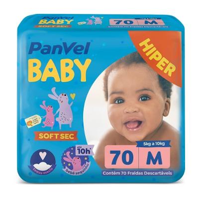 Fralda Panvel Baby Soft Sec M Com 70 Unidades