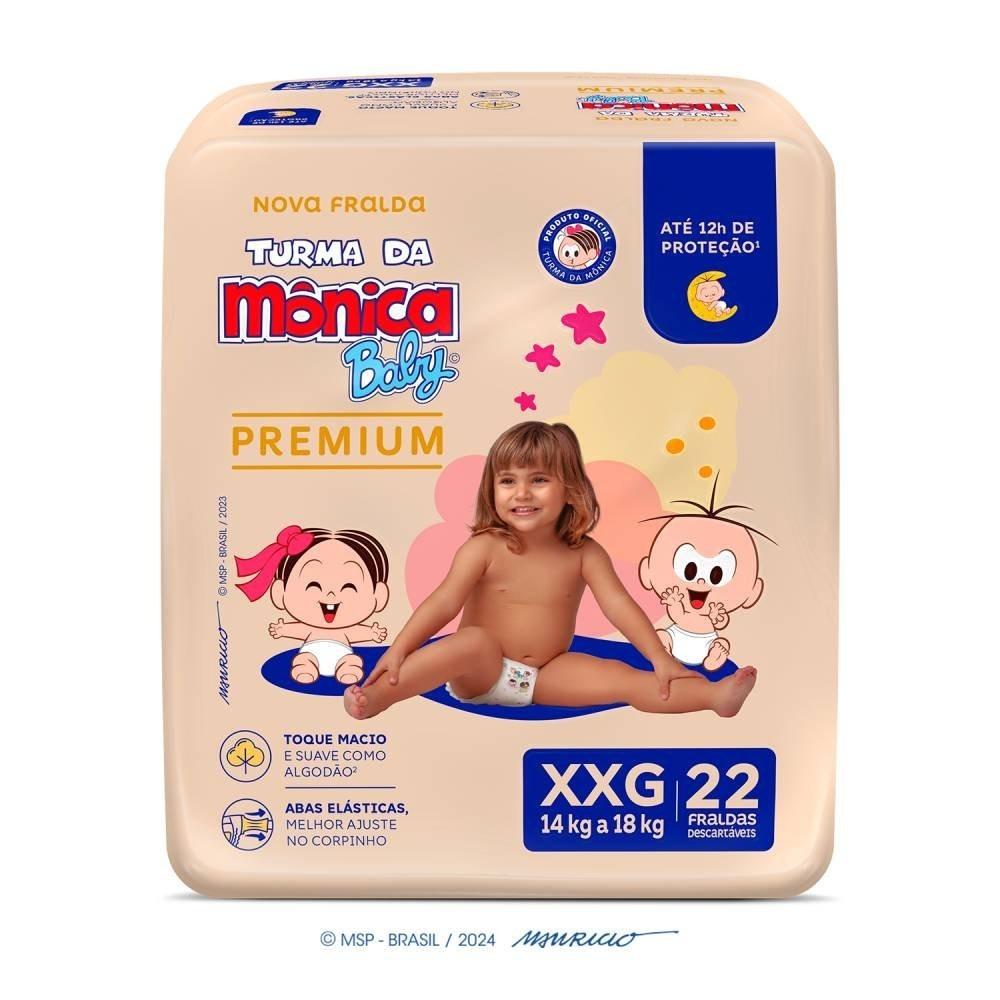 Fralda Turma Mônica Baby Premium Tamanho Xxg Com 22 Unidades - 2