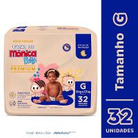 Fralda Turma Mônica Baby Premium Tamanho G Com 32 Unidades - 1