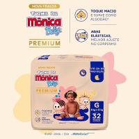 Fralda Turma Mônica Baby Premium Tamanho G Com 32 Unidades - 3