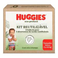 Kit Reutilizável 1 Fralda + 2 Absorventes Huggies Eco Protect Listrado - 1