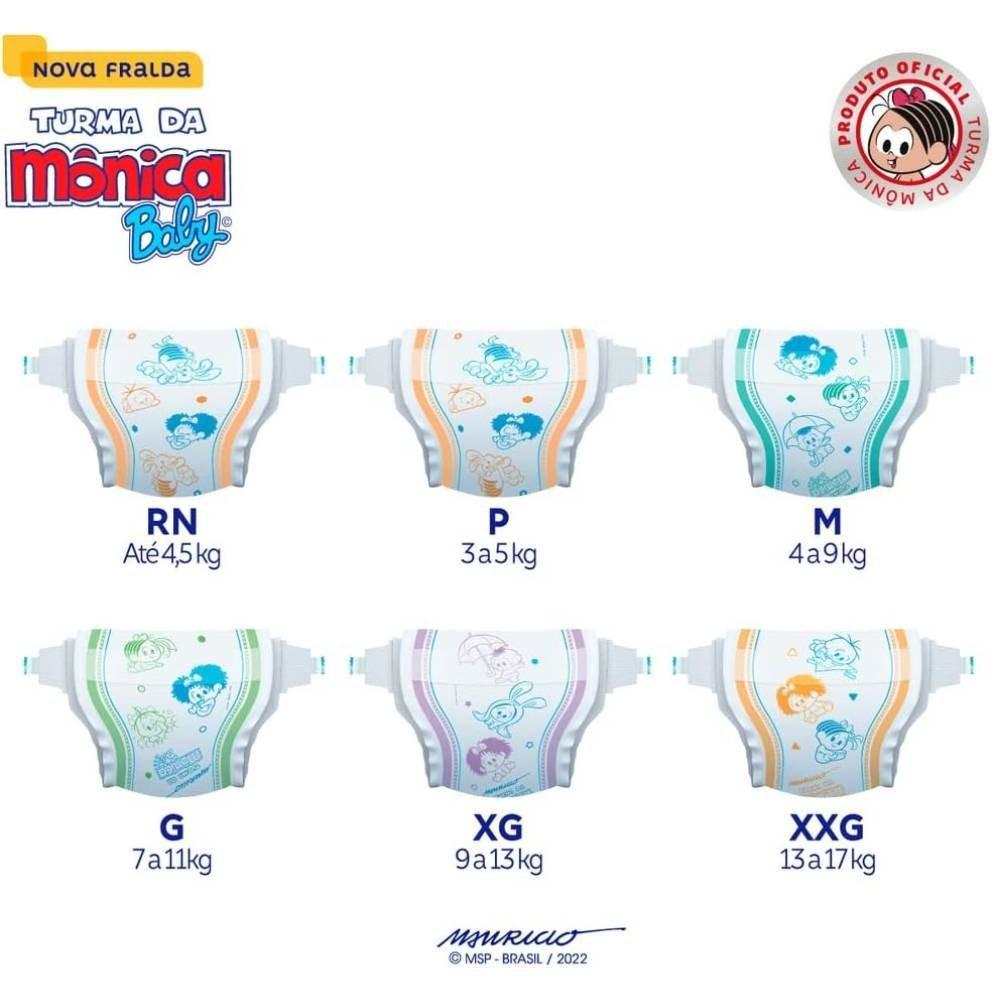 Fralda Turma Mônica Baby Giga Xg Com 68 Unidades - 4