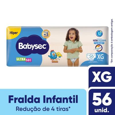 Fralda Babysec Ultra Sec Galinha Pintadinha Hiper Xg Com 56 Unidades