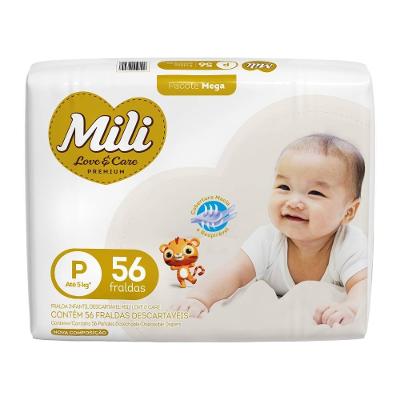 Fralda Mili Love & Care Mega P Com 56 Unidades