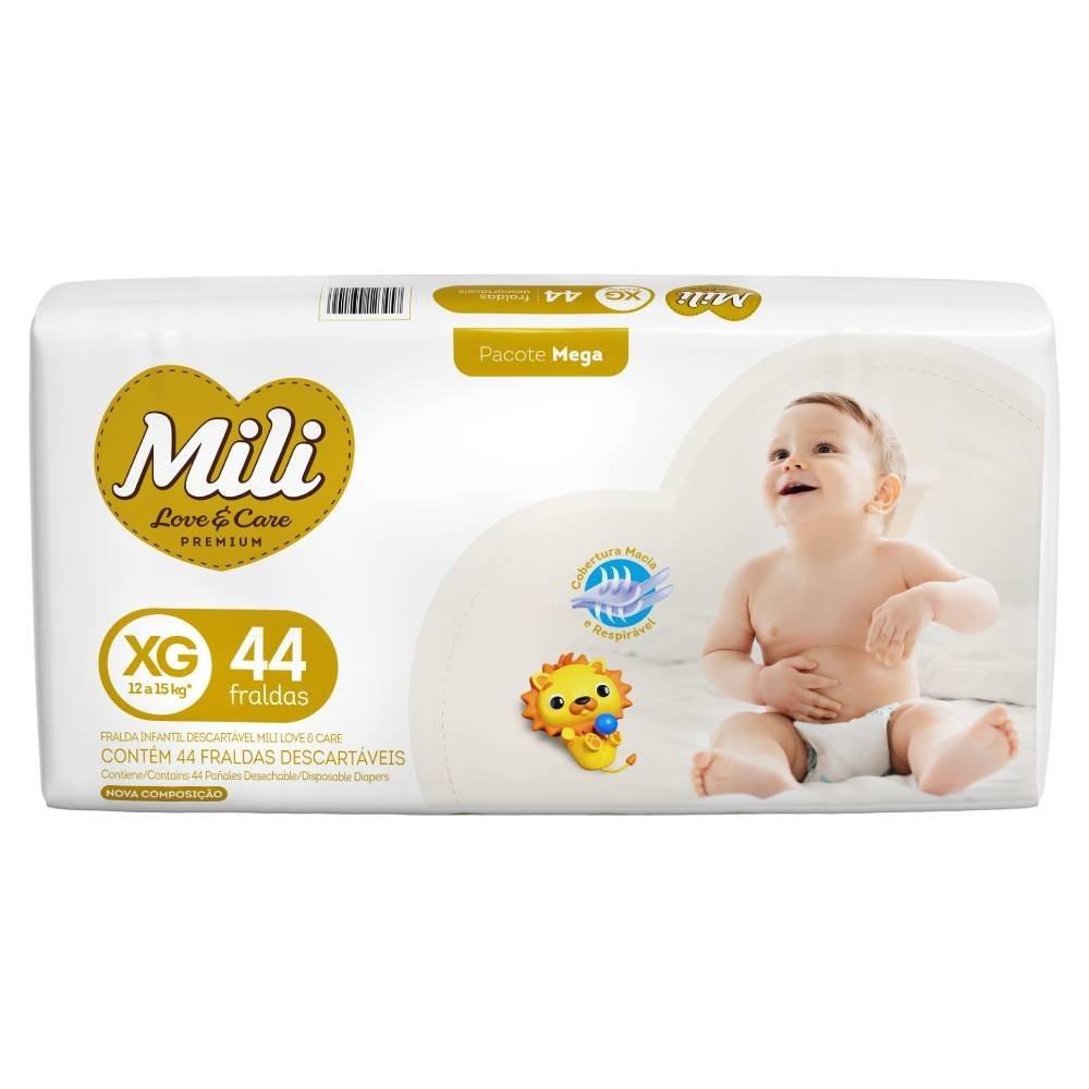 Fralda Mili Love & Care Mega Xg Com 44 Unidades - 1