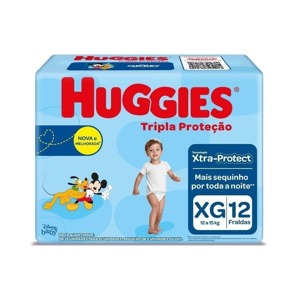 Fralda Huggies Tripla Proteção Jumbinho Xg Com 12 Unidades - 1