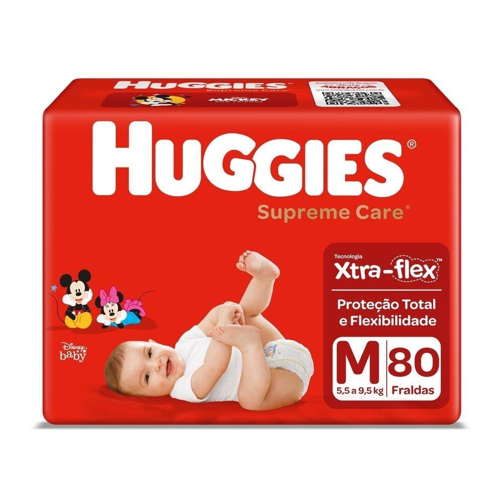 Fralda Huggies Supreme Care Hiper M Com 80 Unidades - 1