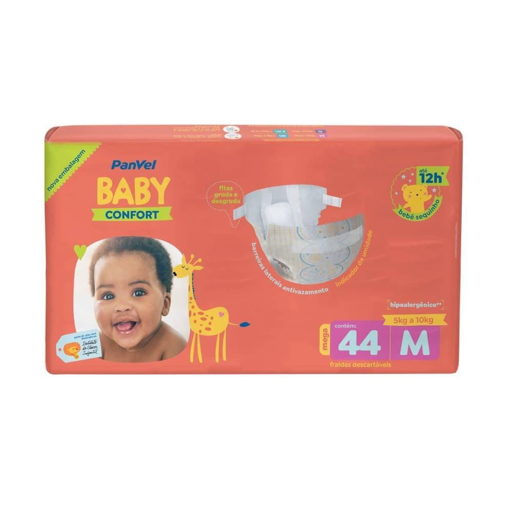 Fralda Panvel Baby Mega M Com 44 Unidades - 1