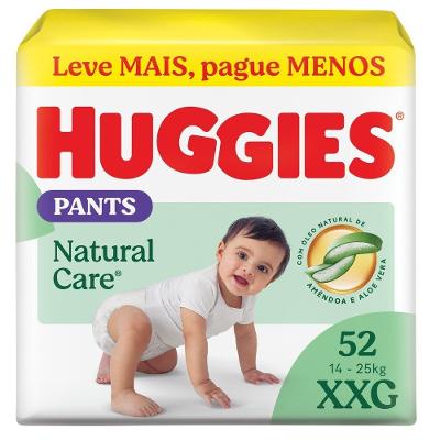 Fralda Huggies Pants Premium Natural Care Xxg Com 52 Unidades