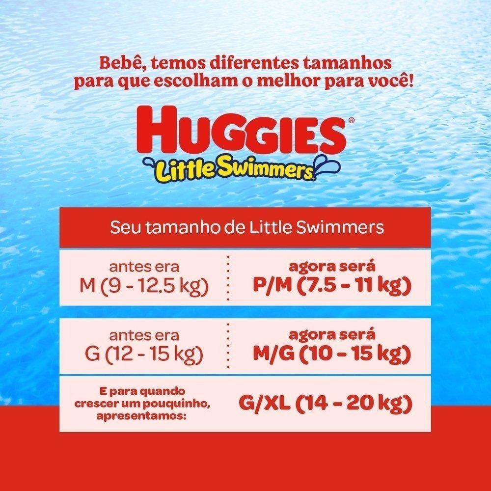 Fralda Descartável Para Praia E Piscina Huggies Little Swimmers M/g Com 10 Unidades - 2