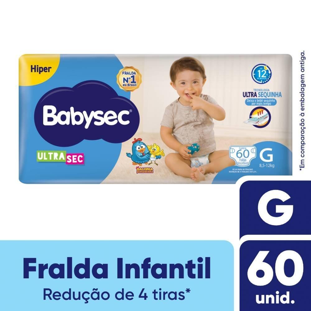 Fralda Babysec Ultra Sec Galinha Pintadinha G Com 60 Unidades - 1