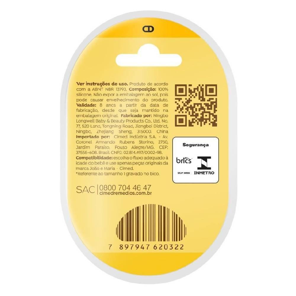 Bico Para Mamadeira João E Maria Fluxo Lento Com 1 Unidade - 2