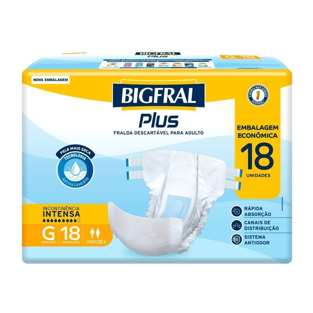 Fralda Adulto Bigfral Regular Plus Econônica G 18 Unidades - 2