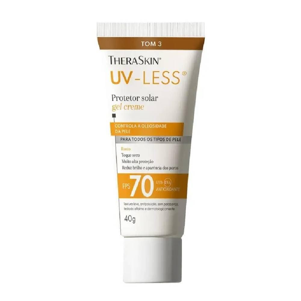 Protetor Solar Facial Theraskin Uv-less Cor 3 Fps70 40g - 1