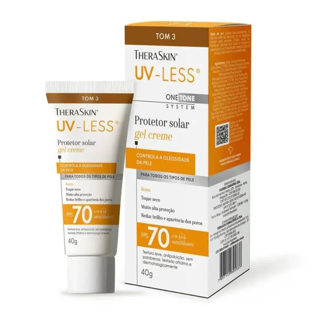 Protetor Solar Facial Theraskin Uv-less Cor 3 Fps70 40g - 2