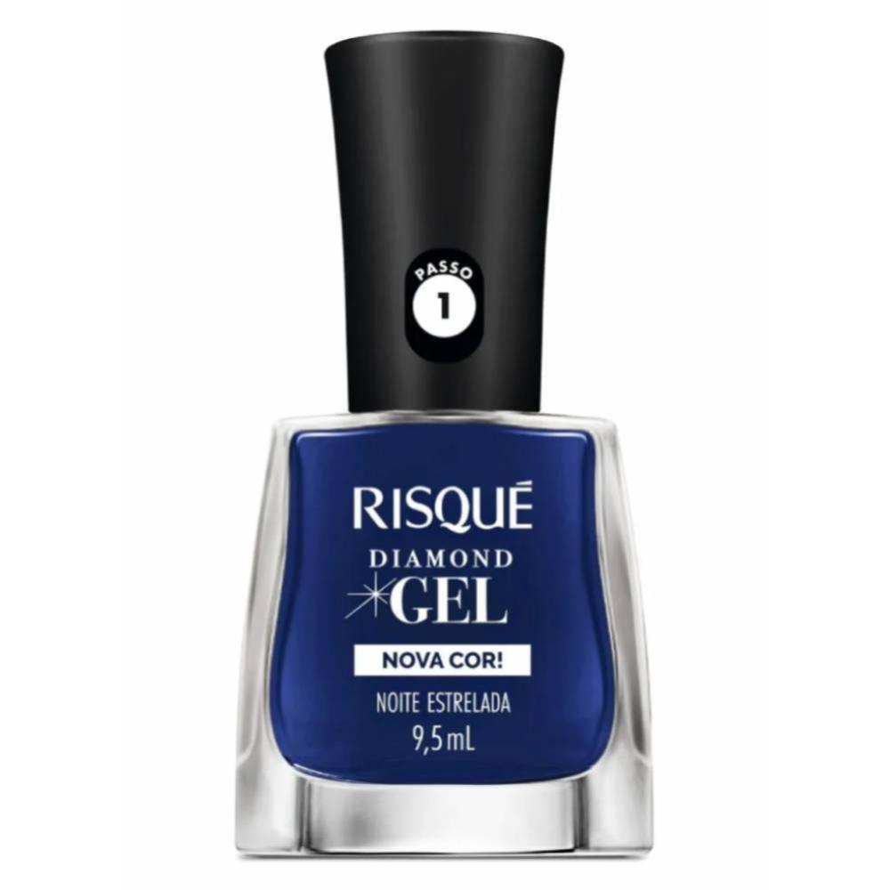 Esmalte Risqué Diamond Gel Noite Estrelada Cremoso 9,5ml - 1