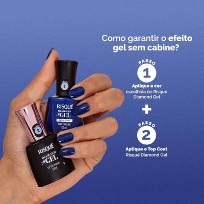 Esmalte Risqué Diamond Gel Noite Estrelada Cremoso 9,5ml