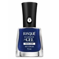 Esmalte Risqué Diamond Gel Noite Estrelada Cremoso 9,5ml - 1