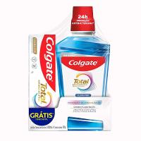 Kit Colgate Total Enxaguatório Bucal Clean Mint 500ml + Creme Dental Original Mint 90g - 1