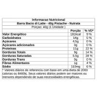 Barra De Proteína Nutrata Bacio Di Latte Pistache E Chocolate Branco 40g - 2