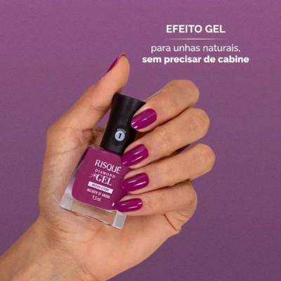 Esmalte Risqué Diamond Gel Macaron De Amora Cremoso 9,5ml