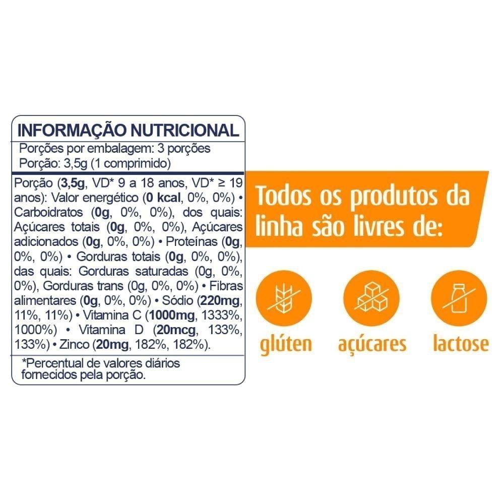 Vitamina C Efervescente 1g Tripla Ação Panvel Vita 30 Comprimidos Efervescentes - 3