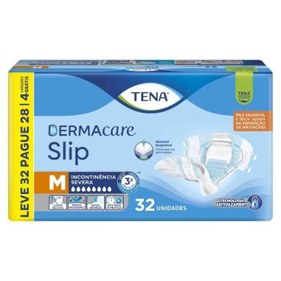 Fralda Geriátrica Tena Dermacare Slip M 32 28 Unidades