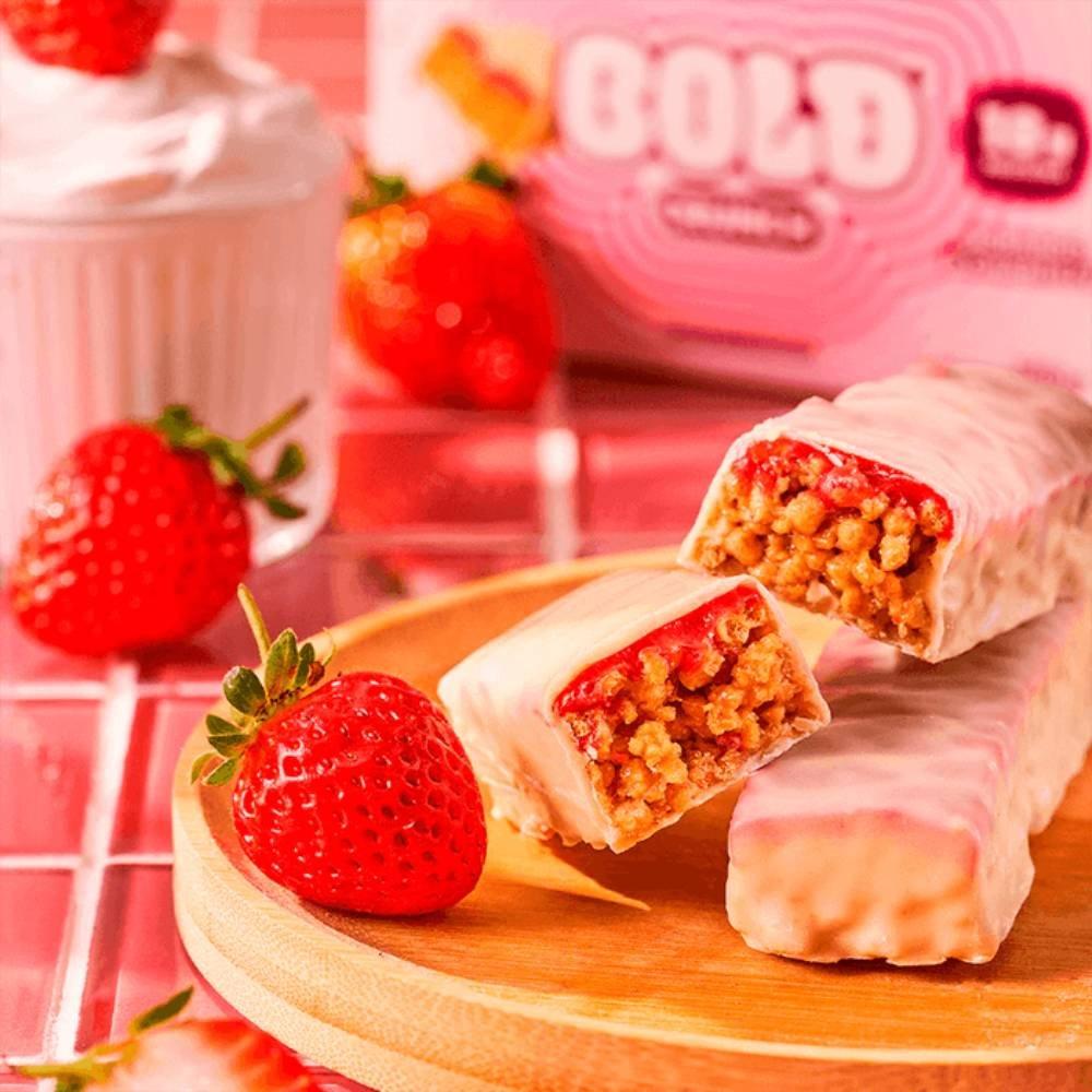 Barra De Proteína Bold Crunch Morango & Chantilly 60g - 3