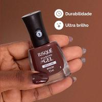 Esmalte Risqué Diamond Gel Mocaccino Cremoso 9,5ml - 2