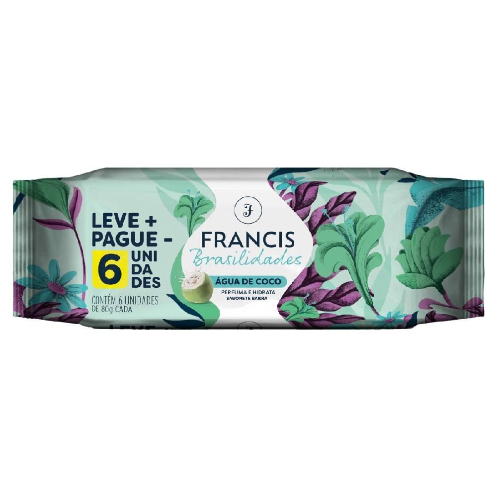 Kit Sabonete Em Barra Francis Brasilidades Água De Coco 6 Unidades 80g Cada - 1