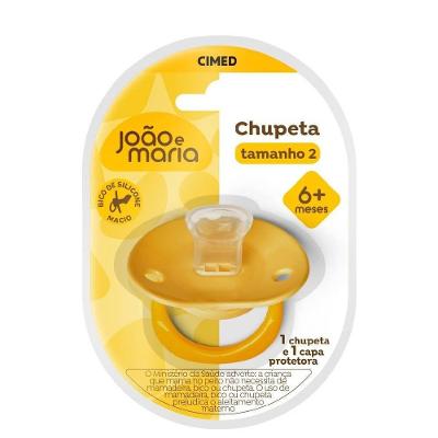 Chupeta João E Maria Amarela Tamanho 2 Com 1 Unidade