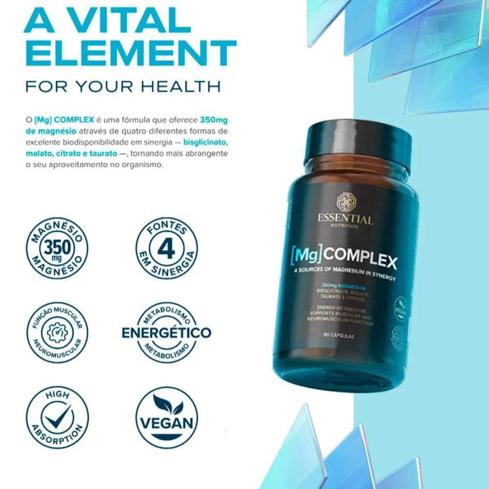 Mg Complex Essential Nutrition 90 Cápsulas - 3