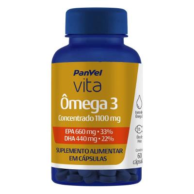 Suplemento Alimentar Ômega Concentrado Panvel Vita 60 Cápsulas