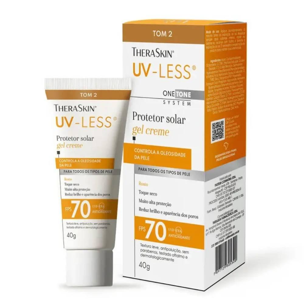 Protetor Solar Facial Theraskin Uv-less Cor 2 Fps70 40g - 2