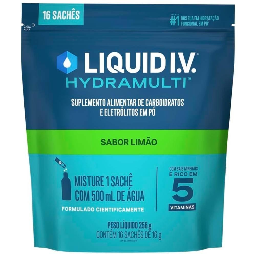 Suplemento Alimentar Liquid Iv Hydramulti Sabor Limão 16 Sachês De 16g - 2