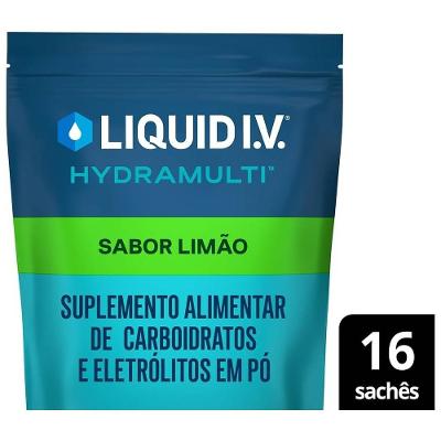 Suplemento Alimentar Liquid Iv Hydramulti Sabor Limão 16 Sachês De 16g