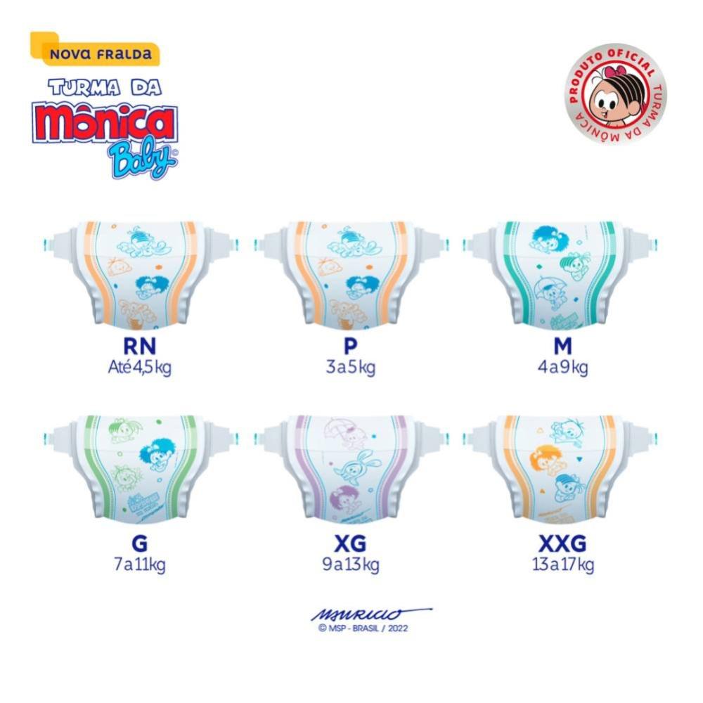 Fralda Turma Da Mônica Baby P Com 62 Unidades - 4