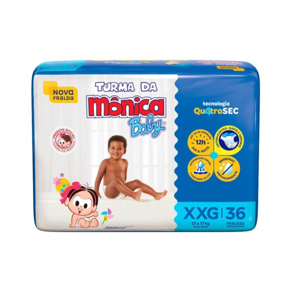 Fralda Turma Da Mônica Baby Xxg Com 36 Unidades - 2