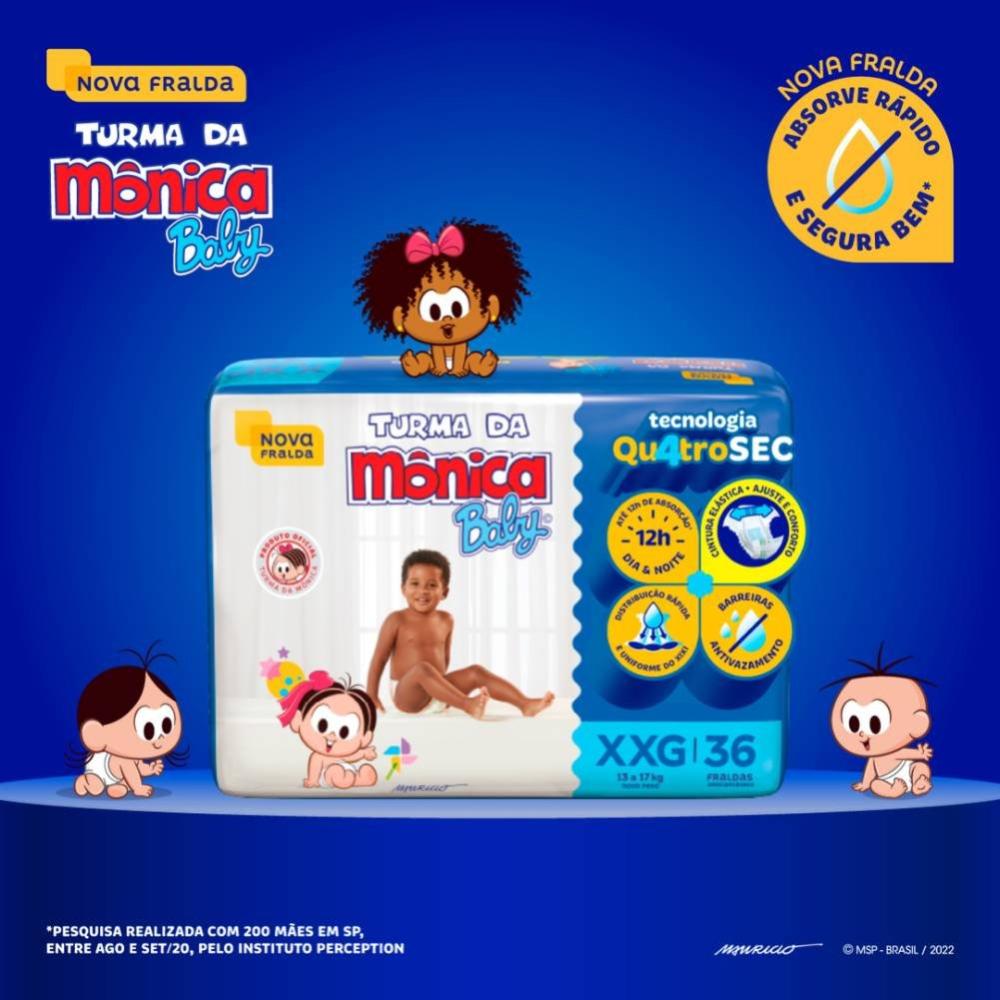 Fralda Turma Da Mônica Baby Xxg Com 36 Unidades - 3