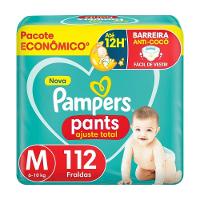 Fralda Pampers Pants Max Ajuste Total M Com 112 Unidades - 1
